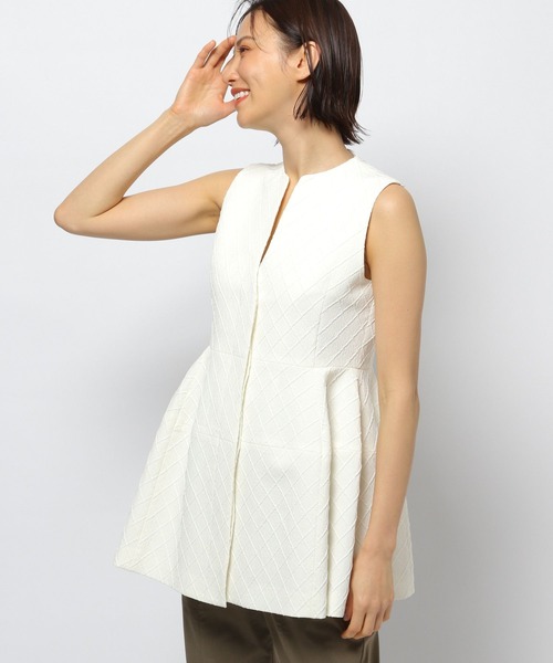 ジャガードベスト tumugu:（ツムグ） | 幾何学柄ジャガード ベスト