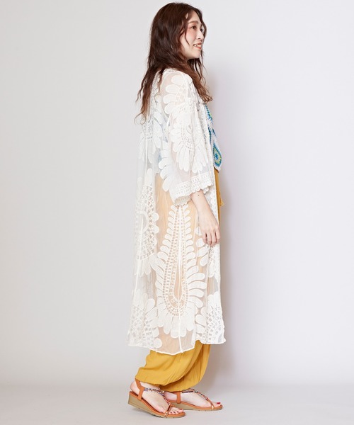 チャイハネ（チャイハネ）の「【チャイハネ】プラチナムカーディガン（カーディガン/ボレロ・レディース・ナチュラル/ブラック/ホワイト・FREE）」の17枚目の写真