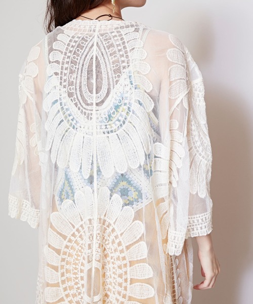 チャイハネ（チャイハネ）の「【チャイハネ】プラチナムカーディガン（カーディガン/ボレロ・レディース・ナチュラル/ブラック/ホワイト・FREE）」の19枚目の写真