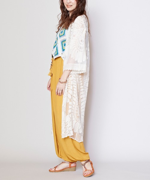 チャイハネ（チャイハネ）の「【チャイハネ】プラチナムカーディガン（カーディガン/ボレロ・レディース・ナチュラル/ブラック/ホワイト・FREE）」の20枚目の写真