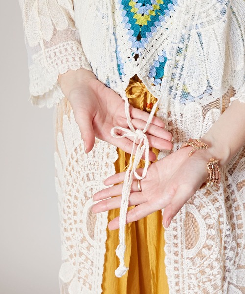 チャイハネ（チャイハネ）の「【チャイハネ】プラチナムカーディガン（カーディガン/ボレロ・レディース・ナチュラル/ブラック/ホワイト・FREE）」の22枚目の写真