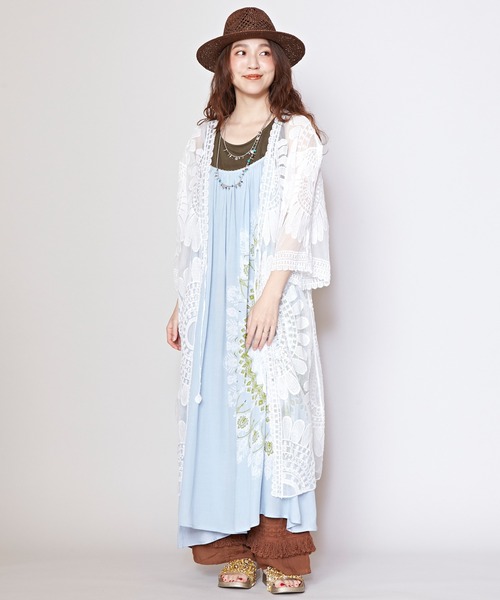 チャイハネ（チャイハネ）の「【チャイハネ】プラチナムカーディガン（カーディガン/ボレロ・レディース・ナチュラル/ブラック/ホワイト・FREE）」の5枚目の写真