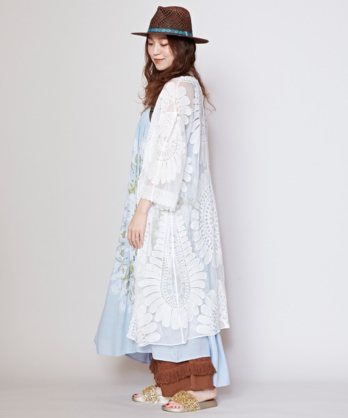 チャイハネ（チャイハネ）の「【チャイハネ】プラチナムカーディガン（カーディガン/ボレロ・レディース・ナチュラル/ブラック/ホワイト・FREE）」の6枚目の写真