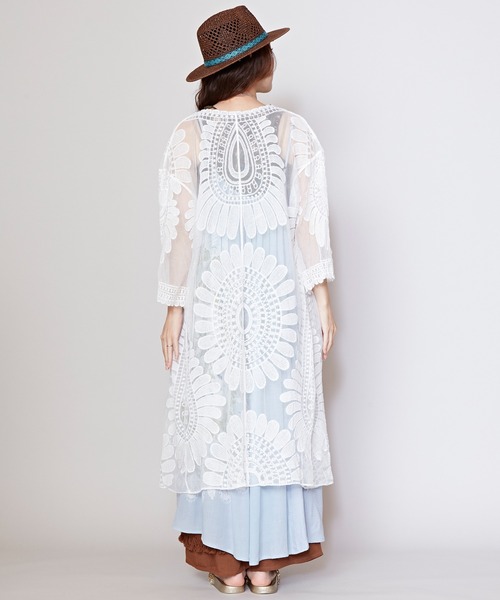 チャイハネ（チャイハネ）の「【チャイハネ】プラチナムカーディガン（カーディガン/ボレロ・レディース・ナチュラル/ブラック/ホワイト・FREE）」の7枚目の写真