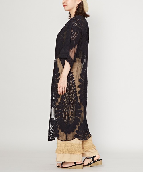 チャイハネ（チャイハネ）の「【チャイハネ】プラチナムカーディガン（カーディガン/ボレロ・レディース・ナチュラル/ブラック/ホワイト・FREE）」の11枚目の写真