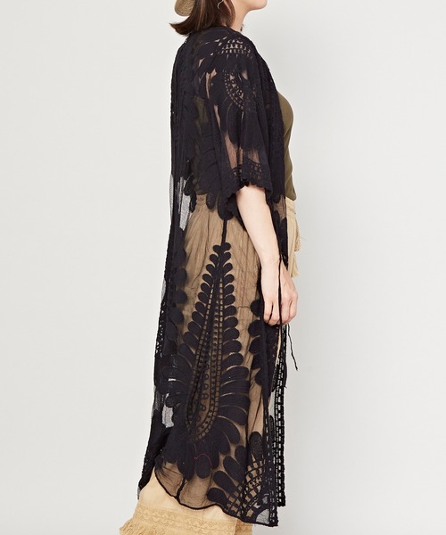 チャイハネ（チャイハネ）の「【チャイハネ】プラチナムカーディガン（カーディガン/ボレロ・レディース・ナチュラル/ブラック/ホワイト・FREE）」の13枚目の写真