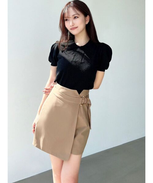 RESEXXY（リゼクシー）の「ワンポイントロゴニットポロ（ニット/セーター・レディース・ブルー/オフホワイト/ブラック・FREE）」の12枚目の写真