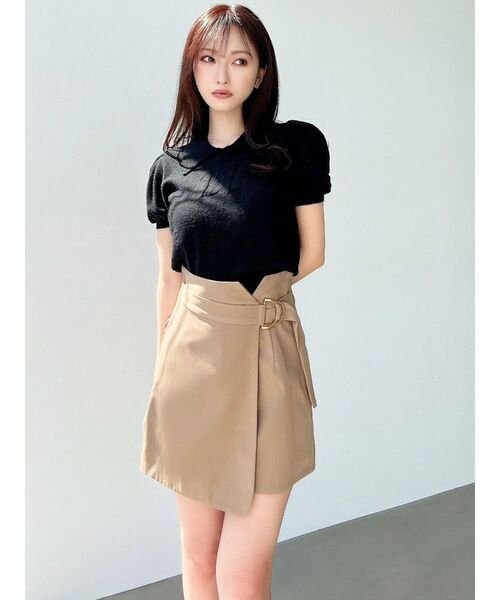 RESEXXY（リゼクシー）の「ワンポイントロゴニットポロ（ニット/セーター・レディース・ブルー/オフホワイト/ブラック・FREE）」の13枚目の写真