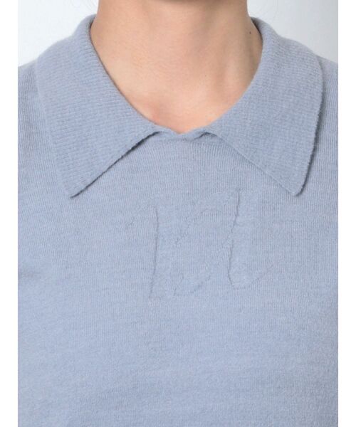 RESEXXY（リゼクシー）の「ワンポイントロゴニットポロ（ニット/セーター・レディース・ブルー/オフホワイト/ブラック・FREE）」の17枚目の写真