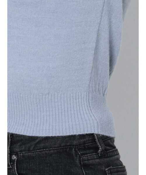 RESEXXY（リゼクシー）の「ワンポイントロゴニットポロ（ニット/セーター・レディース・ブルー/オフホワイト/ブラック・FREE）」の19枚目の写真