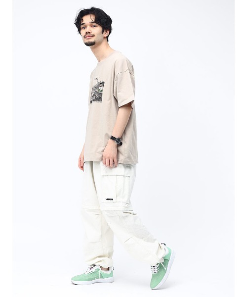 VISION STREET WEAR(ヴィジョンストリートウェア)の「【VISION】2WAY コットン ワイド カーゴパンツ(カーゴパンツ・メンズ・ブラック/パープル/オリーブ/アイボリー・LL/L/M)」の7枚目の写真