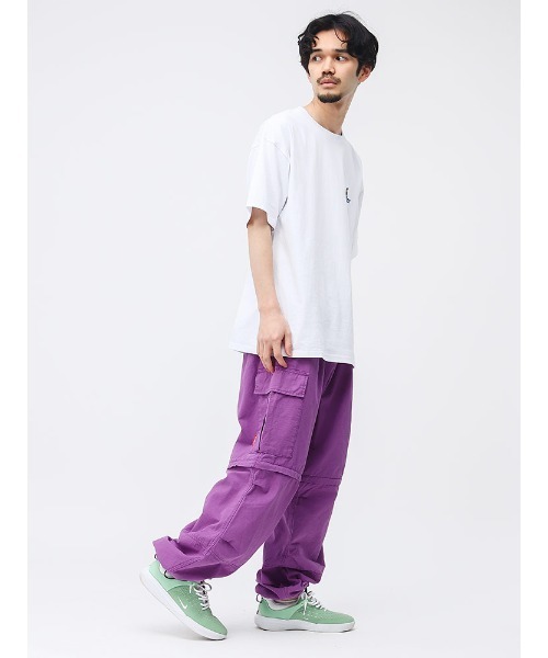 VISION STREET WEAR(ヴィジョンストリートウェア)の「【VISION】2WAY コットン ワイド カーゴパンツ(カーゴパンツ・メンズ・ブラック/パープル/オリーブ/アイボリー・LL/L/M)」の10枚目の写真