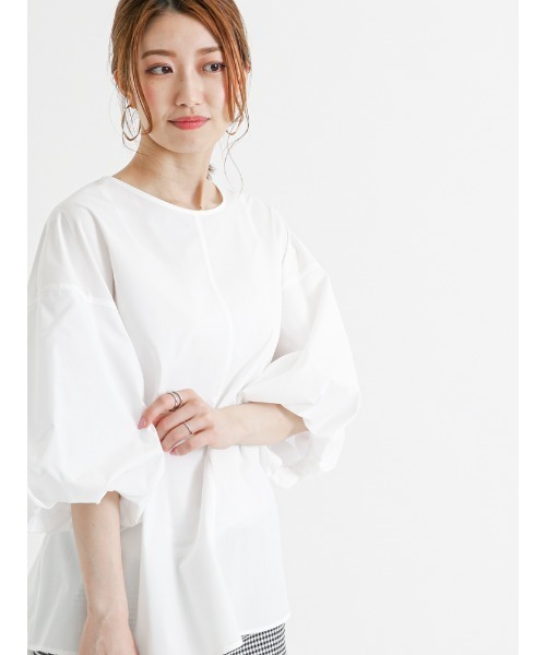 Te chichi（テチチ）の「バルーンスリーブブラウス（シャツ/ブラウス・レディース・グリーン/ブラック/オフホワイト・ﾌﾘ-）」の2枚目の写真