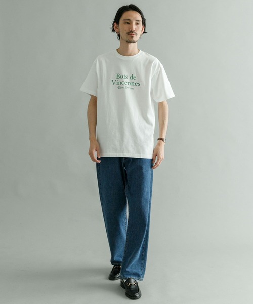 URBAN RESEARCH（アーバンリサーチ）の「Leonie　Bois de Vincennes（Tシャツ/カットソー・メンズ・チャコールグレー/ホワイト/インディゴブルー・MEDIUM/LARGE）」の4枚目の写真