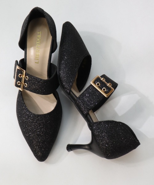 LibertyDoll（リバティードール）の「ポインテッドトゥセパレートバックルパンプス（パンプス・レディース・アイボリー/ブラック系その他/ブラック/ベージュ/シルバー/ブラック系1/シルバー系1/ゴールド系1・LL/M/L/S/SS/3L）」の4枚目の写真