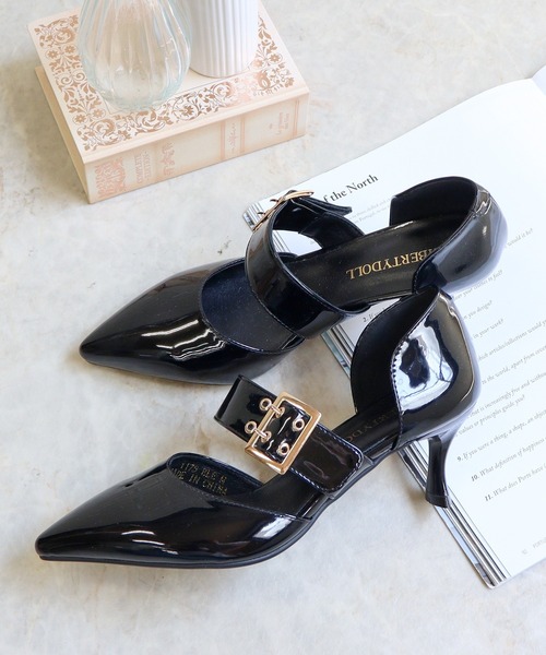 LibertyDoll（リバティードール）の「ポインテッドトゥセパレートバックルパンプス（パンプス・レディース・アイボリー/ブラック系その他/ブラック/ベージュ/シルバー/ブラック系1/シルバー系1/ゴールド系1・LL/M/L/S/SS/3L）」の17枚目の写真