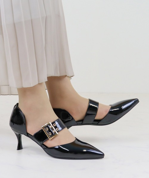 LibertyDoll（リバティードール）の「ポインテッドトゥセパレートバックルパンプス（パンプス・レディース・アイボリー/ブラック系その他/ブラック/ベージュ/シルバー/ブラック系1/シルバー系1/ゴールド系1・LL/M/L/S/SS/3L）」の20枚目の写真