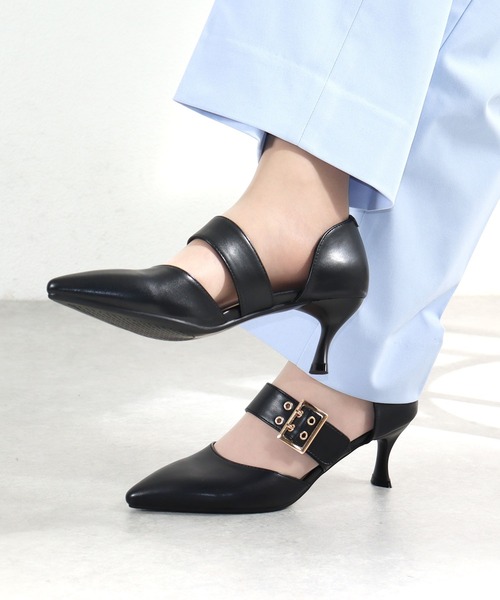 LibertyDoll（リバティードール）の「ポインテッドトゥセパレートバックルパンプス（パンプス・レディース・アイボリー/ブラック系その他/ブラック/ベージュ/シルバー/ブラック系1/シルバー系1/ゴールド系1・LL/M/L/S/SS/3L）」の13枚目の写真