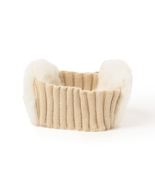 BEAMS BOY（ビームスボーイ）の「BEAMS BOY / フェイクファー イヤーマフ（イヤーマフ・レディース・オフホワイト/グレー/ブラック・ONE SIZE）」の2枚目の写真