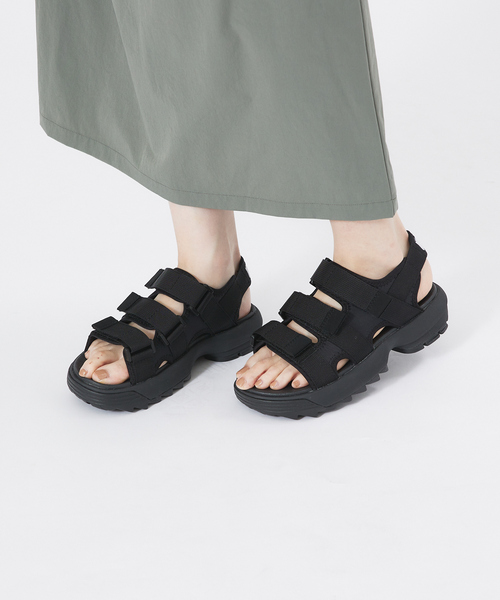 abahouse mavie（アバハウスマヴィ）の「Grand colony 3BELT SANDAL（その他シューズ・レディース・ブラック/ベージュ・L/M）」の3枚目の写真