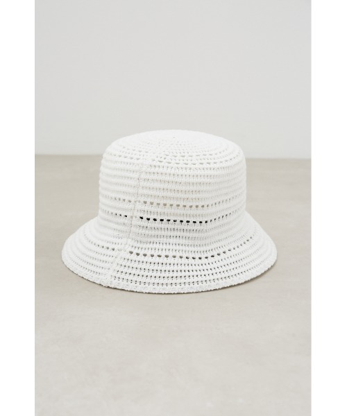 AZUL by moussy（アズールバイマウジー）の「スカシアミバケットハット（ハット・メンズ・ブラック/ホワイト・FREE）」の5枚目の写真