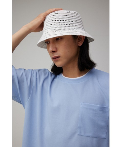 AZUL by moussy（アズールバイマウジー）の「スカシアミバケットハット（ハット・メンズ・ブラック/ホワイト・FREE）」の9枚目の写真