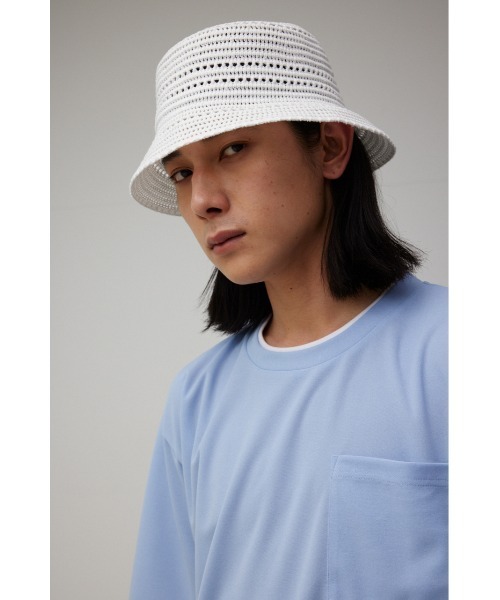 AZUL by moussy（アズールバイマウジー）の「スカシアミバケットハット（ハット・メンズ・ブラック/ホワイト・FREE）」の10枚目の写真