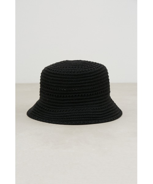AZUL by moussy（アズールバイマウジー）の「スカシアミバケットハット（ハット・メンズ・ブラック/ホワイト・FREE）」の11枚目の写真