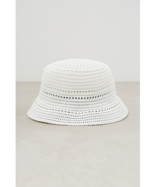 AZUL by moussy（アズールバイマウジー）の「スカシアミバケットハット（ハット・メンズ・ブラック/ホワイト・FREE）」の3枚目の写真