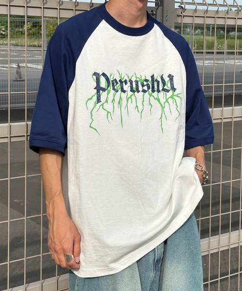Perushu(ペルーシュ)の「ユーズドライクラグランTシャツ(Tシャツ/カットソー・メンズ・イエロー系その他/ブラック/その他・LARGE/MEDIUM)」の16枚目の写真