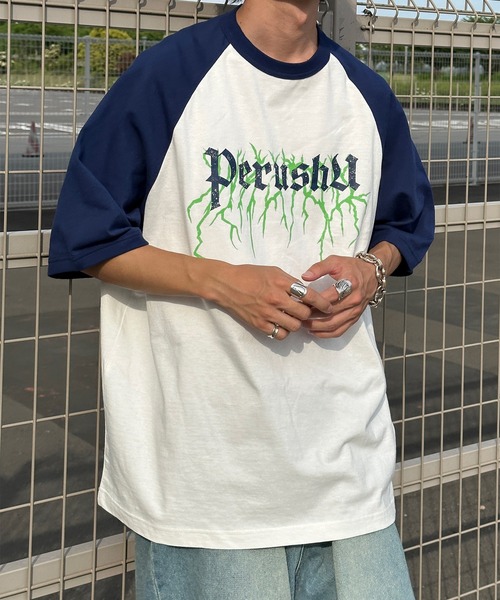 Perushu(ペルーシュ)の「ユーズドライクラグランTシャツ(Tシャツ/カットソー・メンズ・イエロー系その他/ブラック/その他・LARGE/MEDIUM)」の17枚目の写真