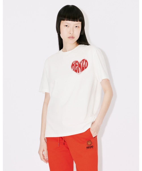 KENZO(ケンゾー)の「ルーズフィット KENZO ハート Tシャツ(Tシャツ/カットソー・レディース・ホワイト系その他/ブルー系その他・MEDIUM/SMALL/X-SMALL)」の1枚目の写真