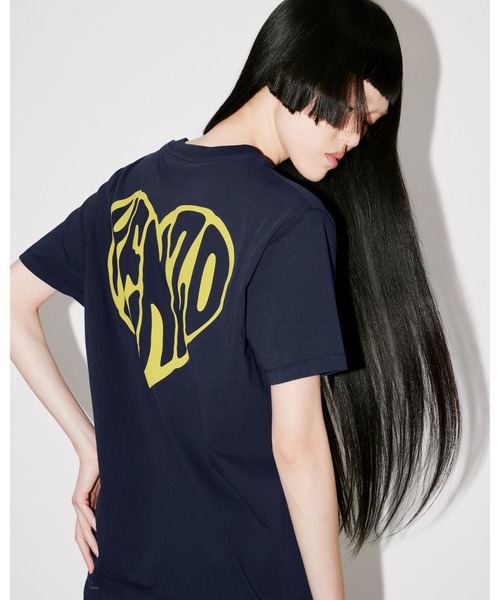 KENZO(ケンゾー)の「ルーズフィット KENZO ハート Tシャツ(Tシャツ/カットソー・レディース・ホワイト系その他/ブルー系その他・MEDIUM/SMALL/X-SMALL)」の4枚目の写真
