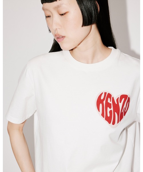 KENZO(ケンゾー)の「ルーズフィット KENZO ハート Tシャツ(Tシャツ/カットソー・レディース・ホワイト系その他/ブルー系その他・MEDIUM/SMALL/X-SMALL)」の3枚目の写真
