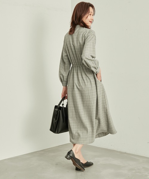 ROPE' PICNIC(ロペピクニック)の「ウールライクサキソニーワンピース(ワンピース・レディース・グレー/ブラウン/ネイビー・36/38)」の11枚目の写真
