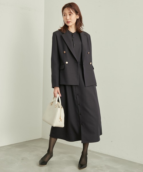 ROPE' PICNIC(ロペピクニック)の「ウールライクサキソニーワンピース(ワンピース・レディース・グレー/ブラウン/ネイビー・36/38)」の16枚目の写真