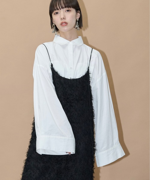 THE YOn（ザヨン）の「ヘアリーシャギーキャミワンピース（ワンピース・レディース・アイボリー/ブラック・FREE）」の7枚目の写真