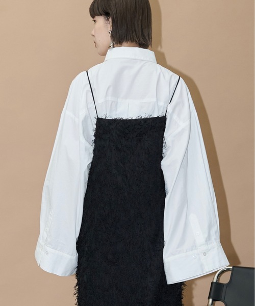 THE YOn（ザヨン）の「ヘアリーシャギーキャミワンピース（ワンピース・レディース・アイボリー/ブラック・FREE）」の9枚目の写真