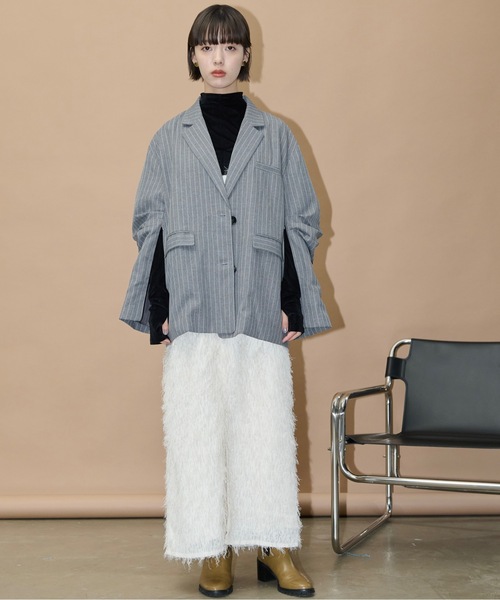 THE YOn（ザヨン）の「ヘアリーシャギーキャミワンピース（ワンピース・レディース・アイボリー/ブラック・FREE）」の19枚目の写真