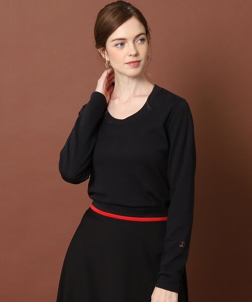 DRESSTERIOR（ドレステリア）の「◆【CLASSY.11月号掲載】【吸湿発熱・保湿】ホカウルラウンドヘムプルオーバー（Tシャツ/カットソー・レディース・ブルー/ホワイト/ブラック・34/38/36）」の8枚目の写真
