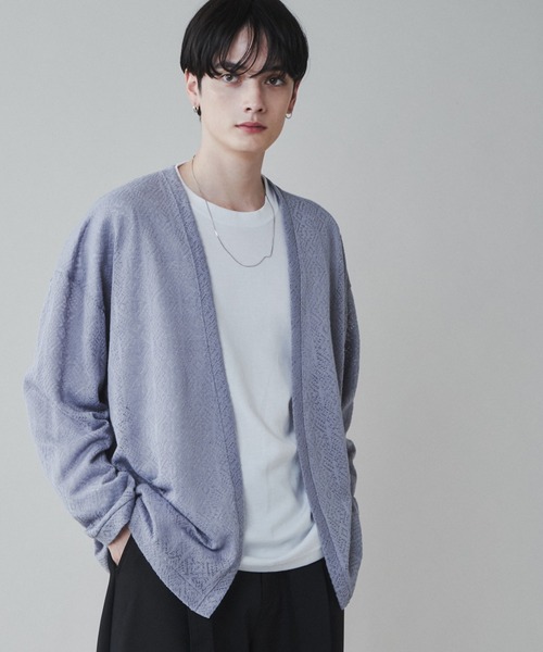 LUCY（ルーシー）の「LUCY/【2点セット】レースアンサンブルカーディガン（アンサンブル・メンズ・ライトグレー/ダークグレー・MEDIUM/LARGE）」の4枚目の写真