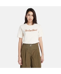 レディース ロゴ テクスチャー Tシャツ