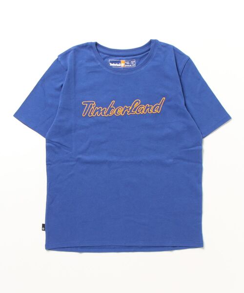 Timberland(ティンバーランド)の「レディース ロゴ テクスチャー Tシャツ(Tシャツ/カットソー・レディース・ホワイト/ブルー系その他・LARGE/MEDIUM/SMALL/X-LARGE/X-SMALL)」の4枚目の写真