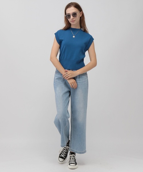 saloon（サルーン）の「SALOON(サルーン)/ワイドデニム（デニムパンツ・レディース・ライトブルー/ブラック/ブルー・MEDIUM/X-SMALL/SMALL）」の8枚目の写真