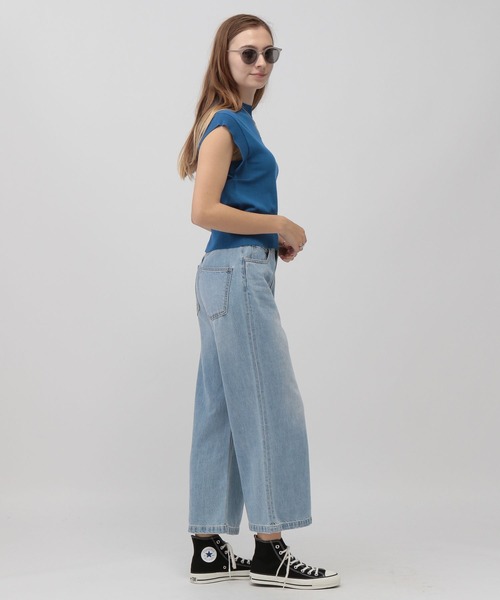 saloon（サルーン）の「SALOON(サルーン)/ワイドデニム（デニムパンツ・レディース・ライトブルー/ブラック/ブルー・MEDIUM/X-SMALL/SMALL）」の19枚目の写真