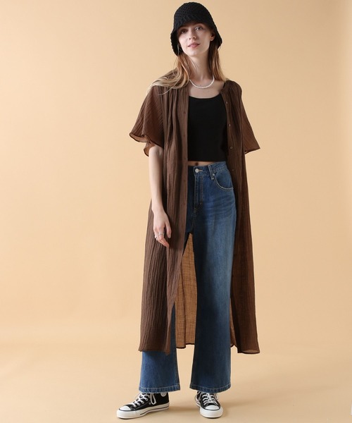 saloon（サルーン）の「SALOON(サルーン)/ワイドデニム（デニムパンツ・レディース・ライトブルー/ブラック/ブルー・MEDIUM/X-SMALL/SMALL）」の6枚目の写真