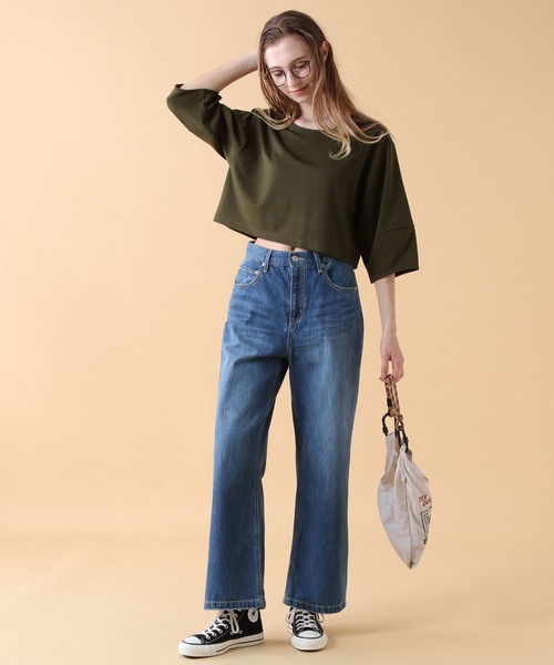 saloon（サルーン）の「SALOON(サルーン)/ワイドデニム（デニムパンツ・レディース・ライトブルー/ブラック/ブルー・MEDIUM/X-SMALL/SMALL）」の4枚目の写真