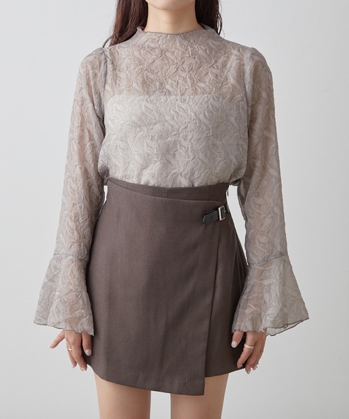 one after another NICE CLAUP(ワンアフターアナザーナイスクラップ)の「マーブルシアートップス(シャツ/ブラウス・レディース・グレー/アイボリー/ベージュ・FREE)」の19枚目の写真