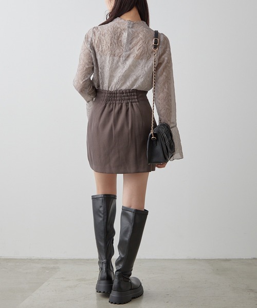 one after another NICE CLAUP(ワンアフターアナザーナイスクラップ)の「マーブルシアートップス(シャツ/ブラウス・レディース・グレー/アイボリー/ベージュ・FREE)」の21枚目の写真