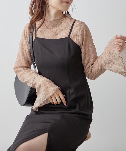 one after another NICE CLAUP(ワンアフターアナザーナイスクラップ)の「マーブルシアートップス(シャツ/ブラウス・レディース・グレー/アイボリー/ベージュ・FREE)」の10枚目の写真